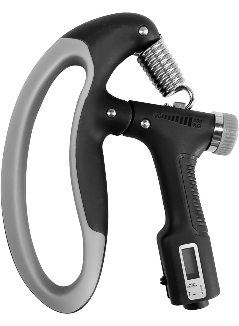 ترينفي جهاز تقوية قبضة اليد بمقاومة قابلة للتعديل من 10 إلى 100 كيلوغرام (22-220 رطلاً)، جهاز لتمارين الساعد وتدريب قوة القبضة لبناء العضلات وإعادة التأهيل والتعافي من الإصابات، معدات لياقة اليد - Image 1